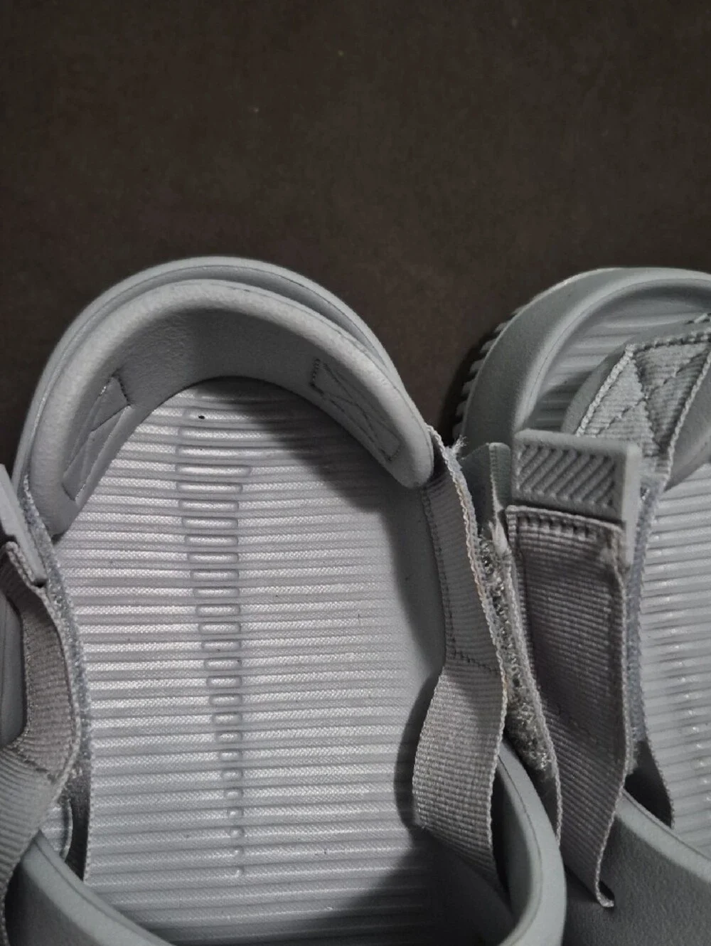 Nike Men’s Light Gray Slip-On Slingback Sandals